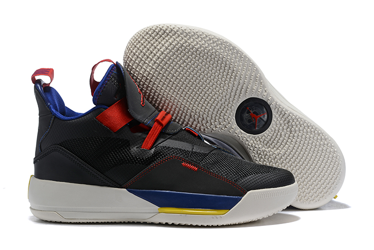 Women Air Jordan 33 Black Red Blue Shoes - Click Image to Close